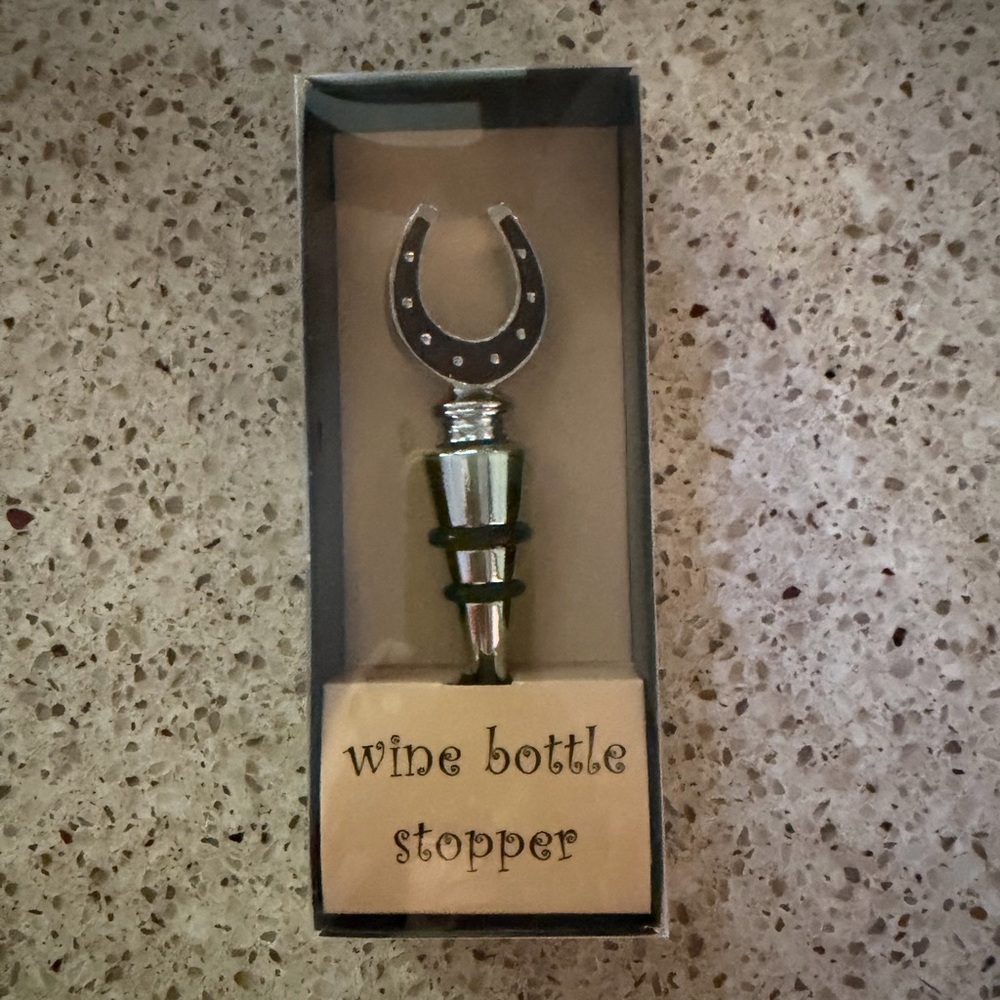 NWT Horse Shoe Horseshoe Wine Bottle Stopper
